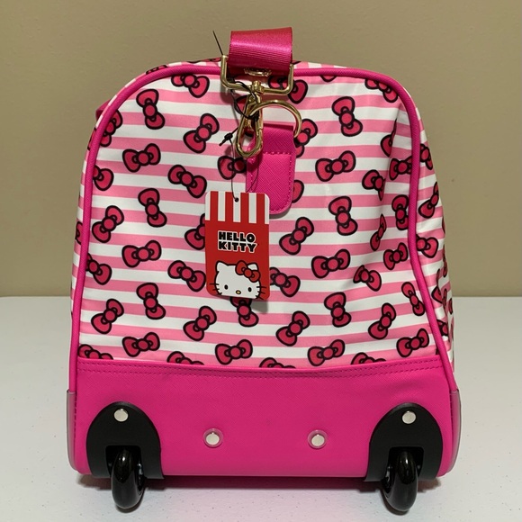 Bioworld Sanrio Hello Kitty Wheeled Travel Duffle Carry-On Luggage Bag-NWT - Picture 2 of 12